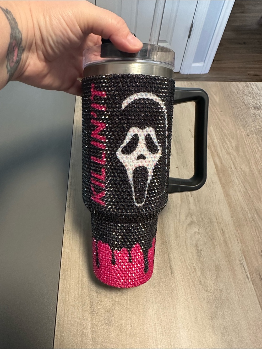 Ghostface Killin It Bling Tumbler